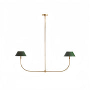 Foldray Scalloped Linear Chandelier - Leather Style for Dining Room